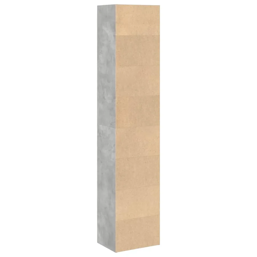 Bibliothèque gris béton 40x30x189 cm bois d'ingénierie - 5