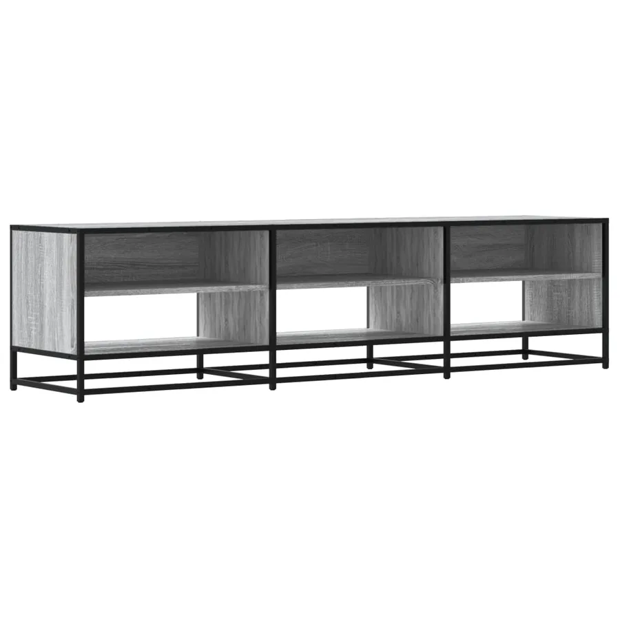 Meuble TV sonoma gris 180x40x46 cm bois d'ingénierie - 2