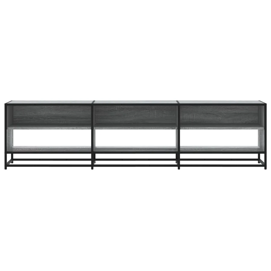 Meuble TV sonoma gris 180x40x46 cm bois d'ingénierie - 4