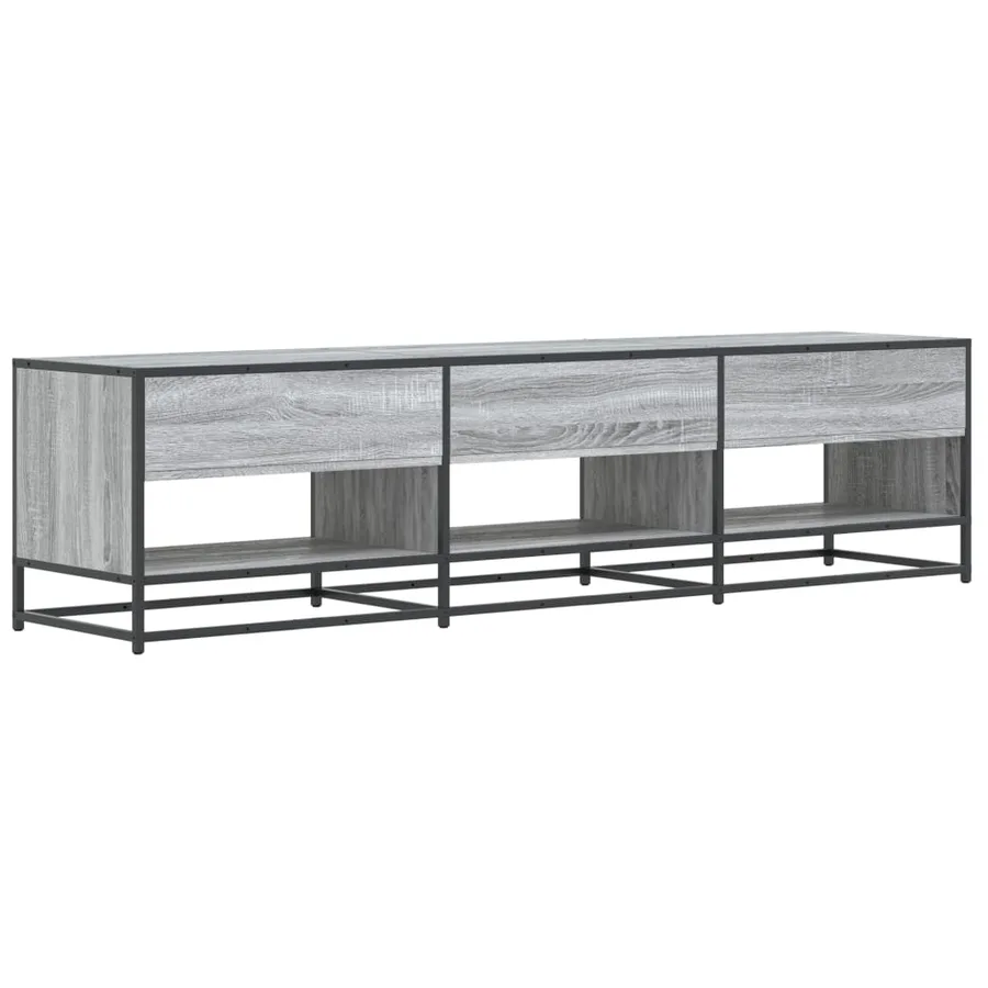Meuble TV sonoma gris 180x40x46 cm bois d'ingénierie - 5