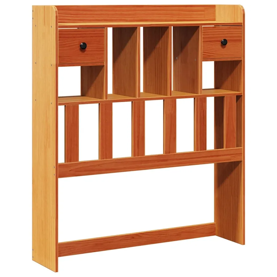 Tête de lit avec rangement cire marron 100cm bois massif de pin - 2