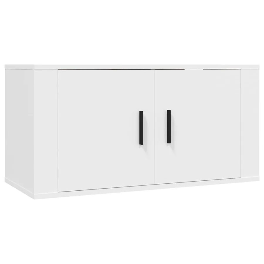 Meubles TV muraux 3 pcs blanc 80x34,5x40 cm - 4