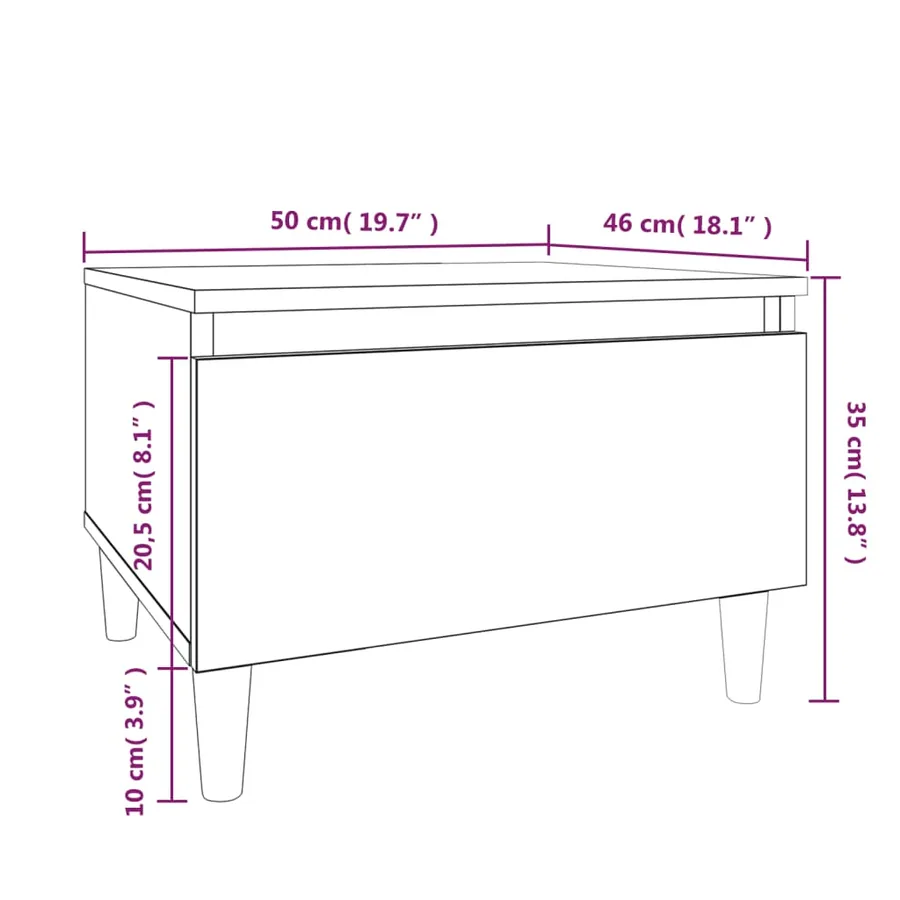 Tables d'appoint 2 pcs Chêne fumé 50x46x35 cm Bois ingénierie - 12