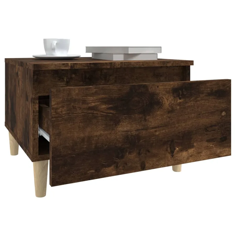 Tables d'appoint 2 pcs Chêne fumé 50x46x35 cm Bois ingénierie - 6
