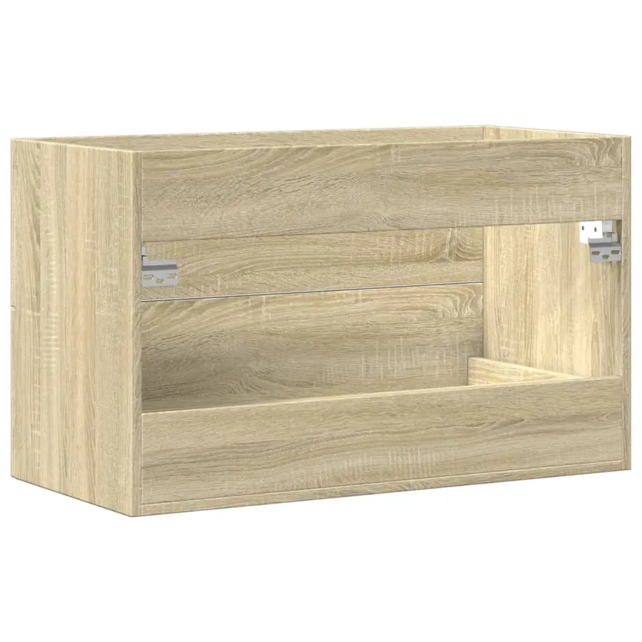 Armoire de lavabo vieux bois 80x38,5x48 cm bois d'ingénierie - 7