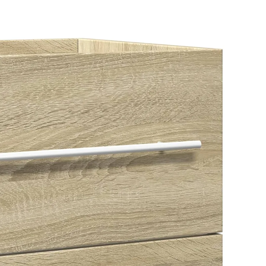 Armoire de lavabo vieux bois 80x38,5x48 cm bois d'ingénierie - 8