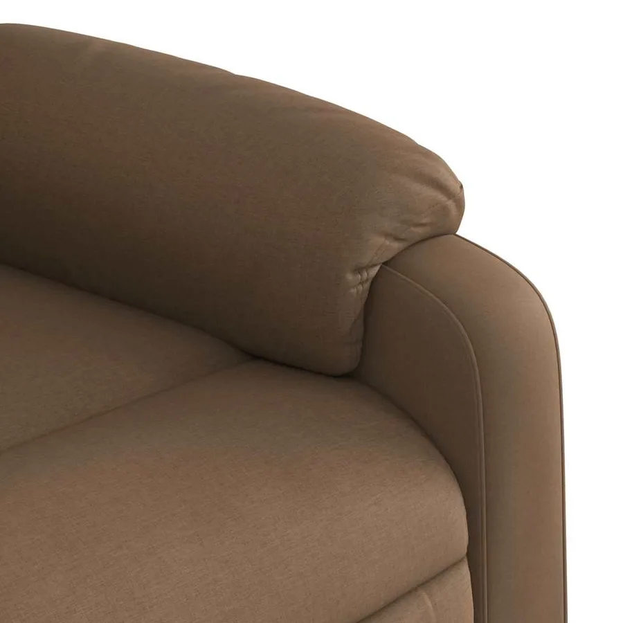 Fauteuil inclinable électrique marron tissu - 11