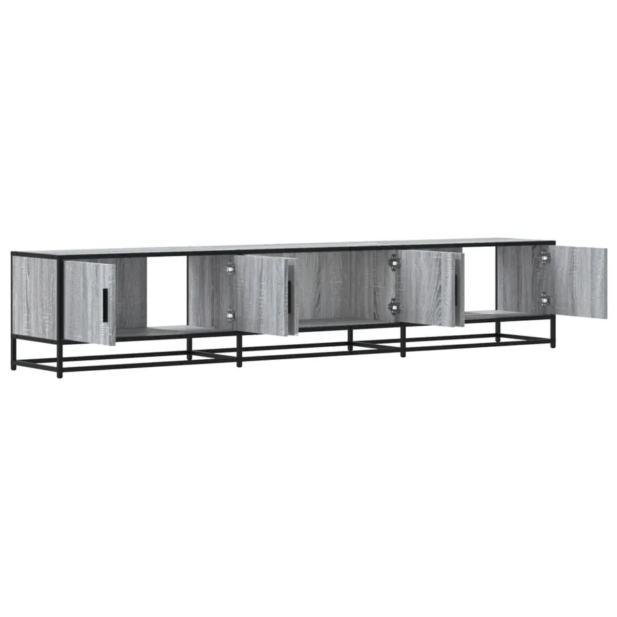 Meuble TV sonoma gris 210x35x41 cm bois d'ingénierie - 7