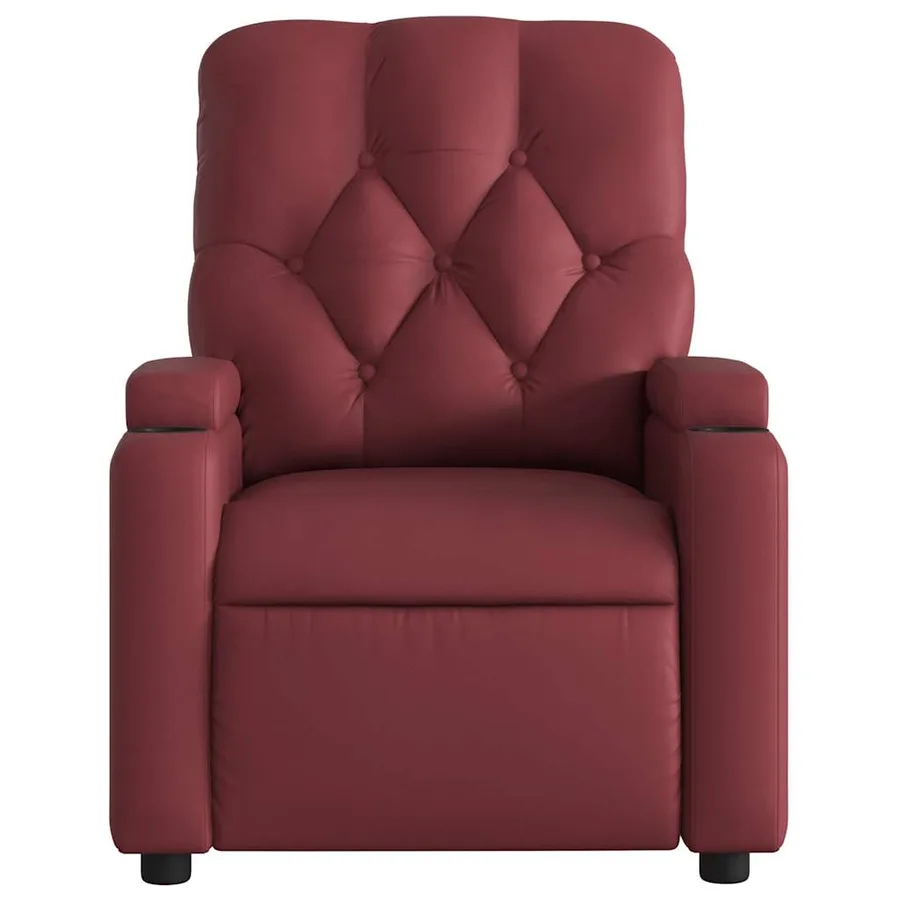 Fauteuil de massage inclinable Rouge bordeaux Similicuir - 7
