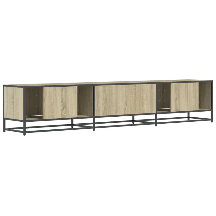Meuble TV chêne sonoma 210x35x41 cm bois d'ingénierie - 6
