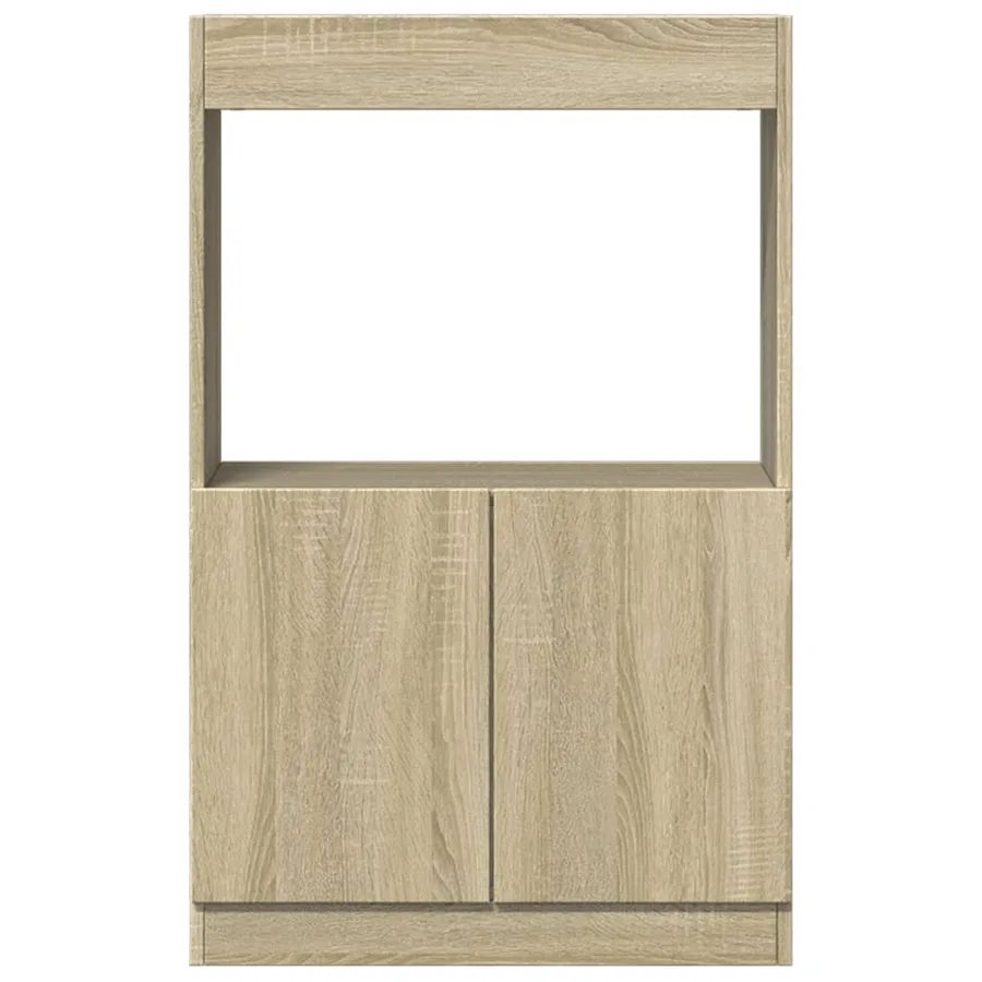 Buffet haut chêne sonoma 63x33x100 cm bois d'ingénierie - 5