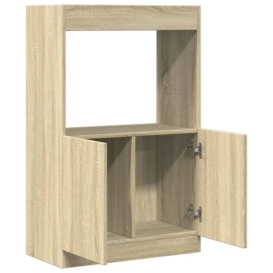 Buffet haut chêne sonoma 63x33x100 cm bois d'ingénierie - 8