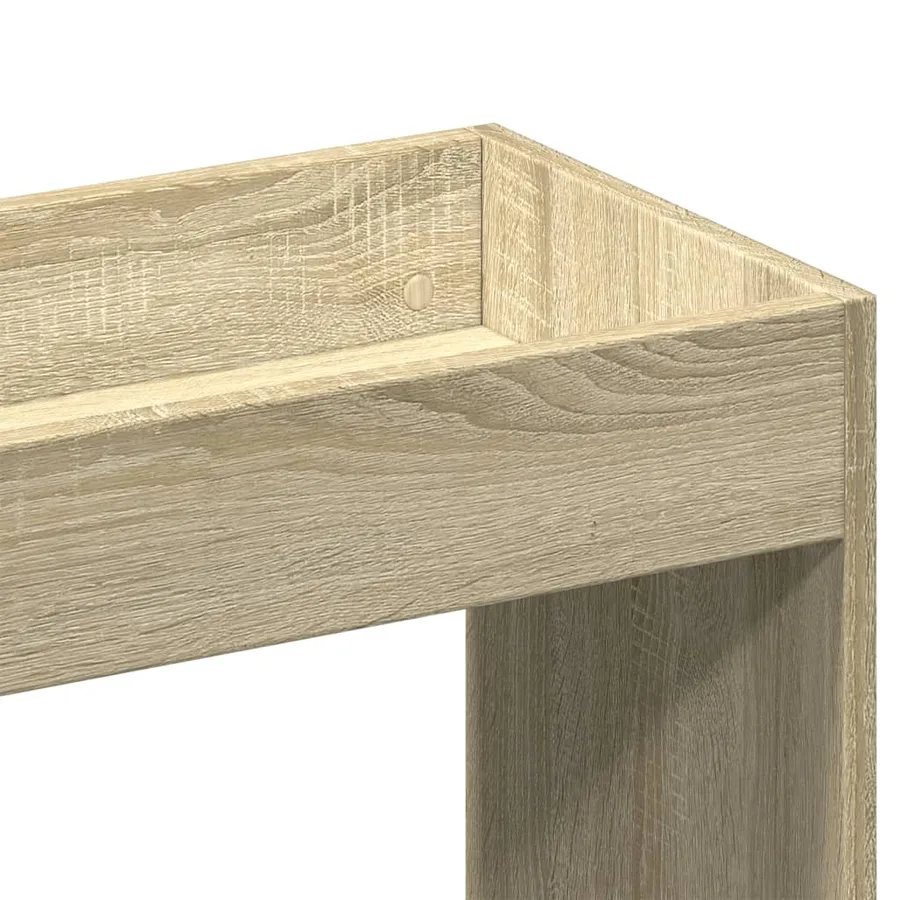 Buffet haut chêne sonoma 63x33x100 cm bois d'ingénierie - 9