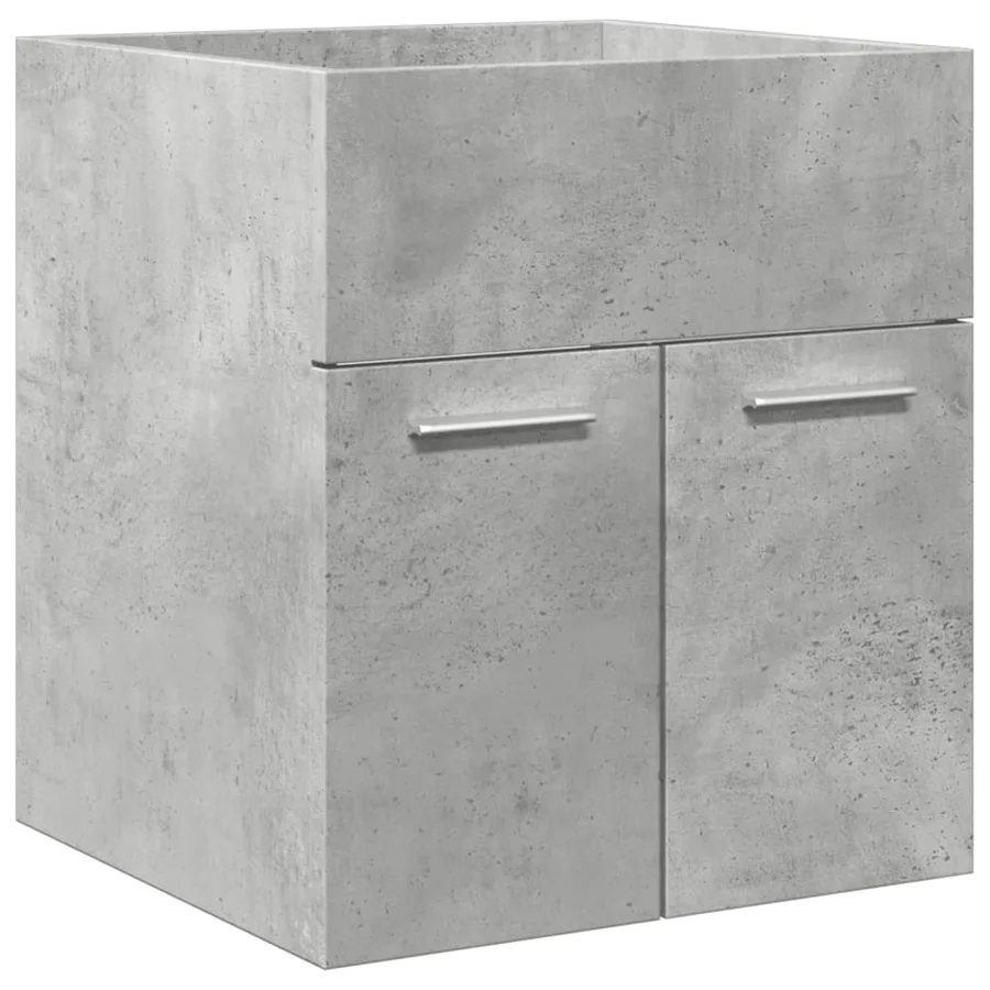 Ensemble de meubles de salle de bain 3 pcs gris béton - 8