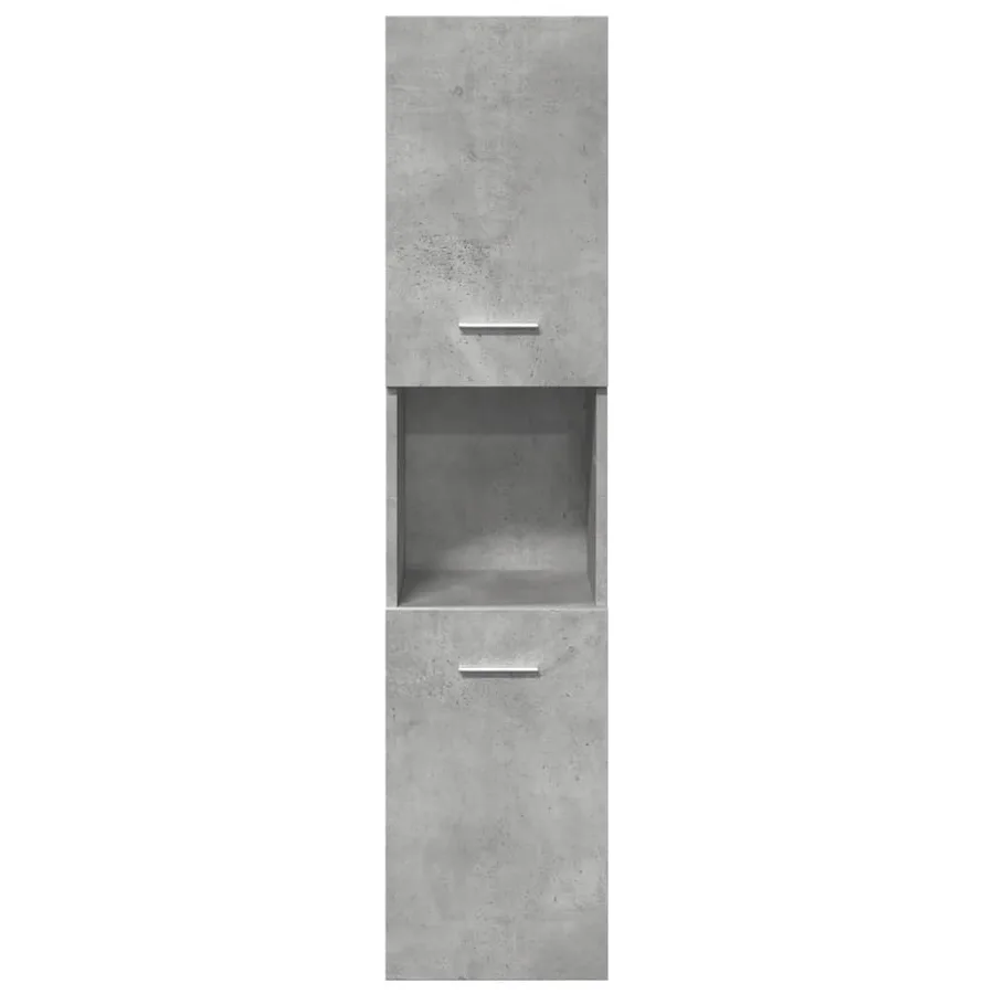 Ensemble de meubles de salle de bain 4 pcs gris béton - 7