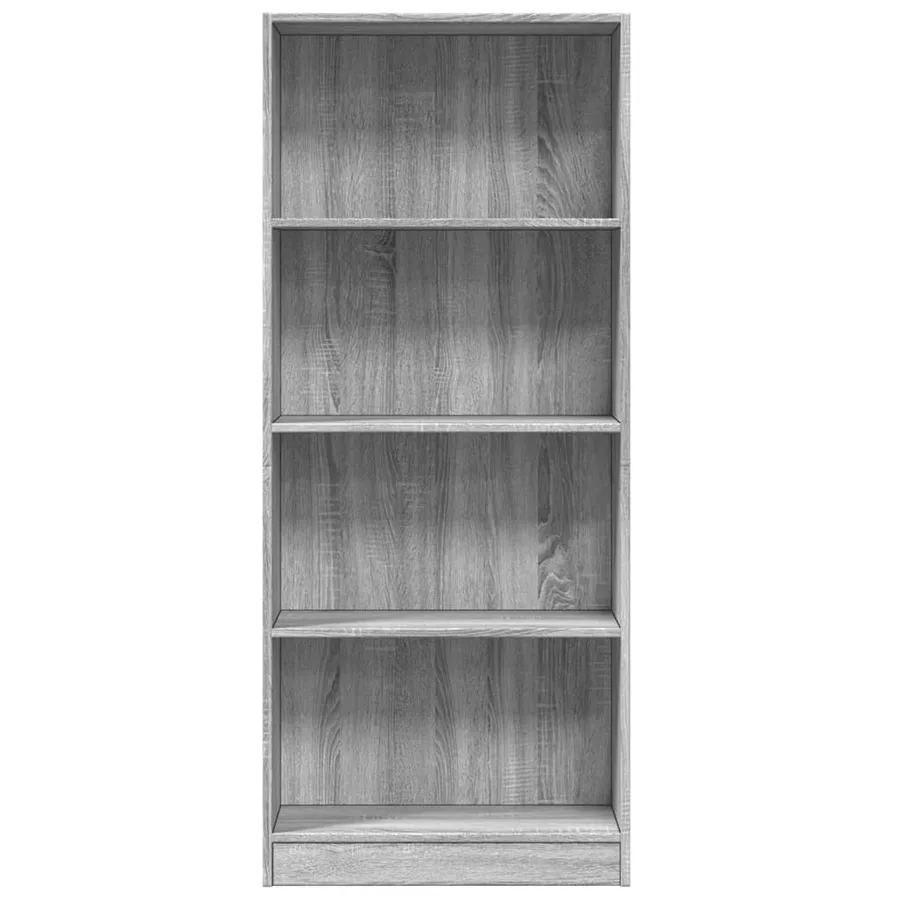 Bibliothèque sonoma gris 60x24x143 cm bois d'ingénierie - 4