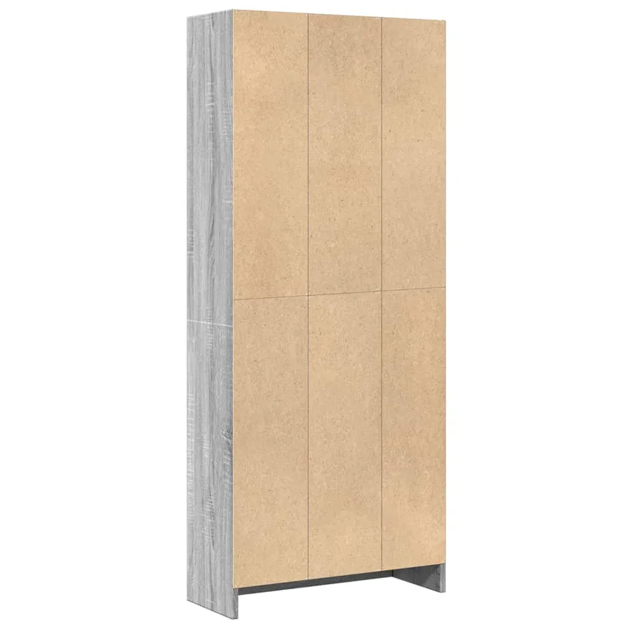 Bibliothèque sonoma gris 60x24x143 cm bois d'ingénierie - 5