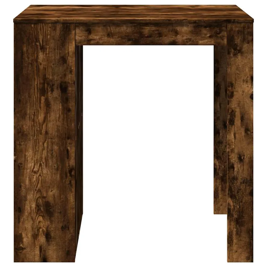 Table de bar chêne fumé 102x70x103,5 cm bois d'ingénierie - 5