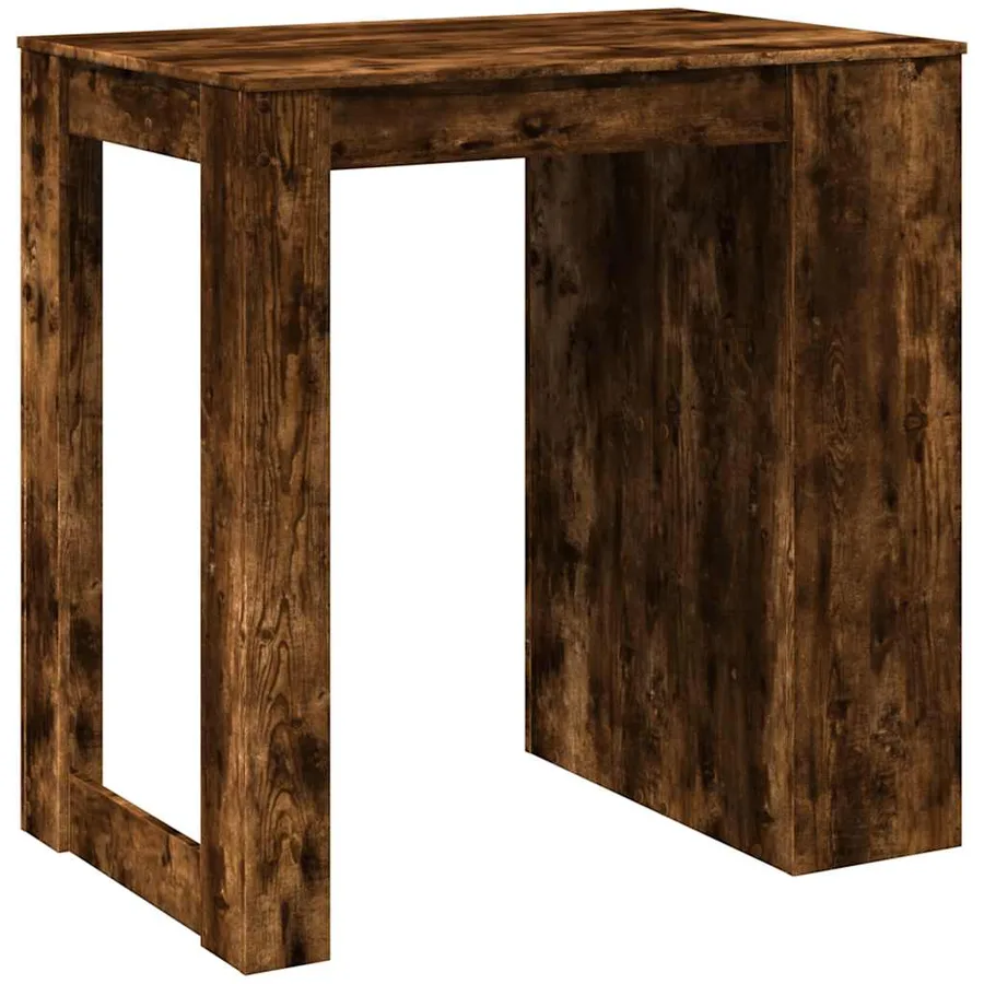 Table de bar chêne fumé 102x70x103,5 cm bois d'ingénierie - 7