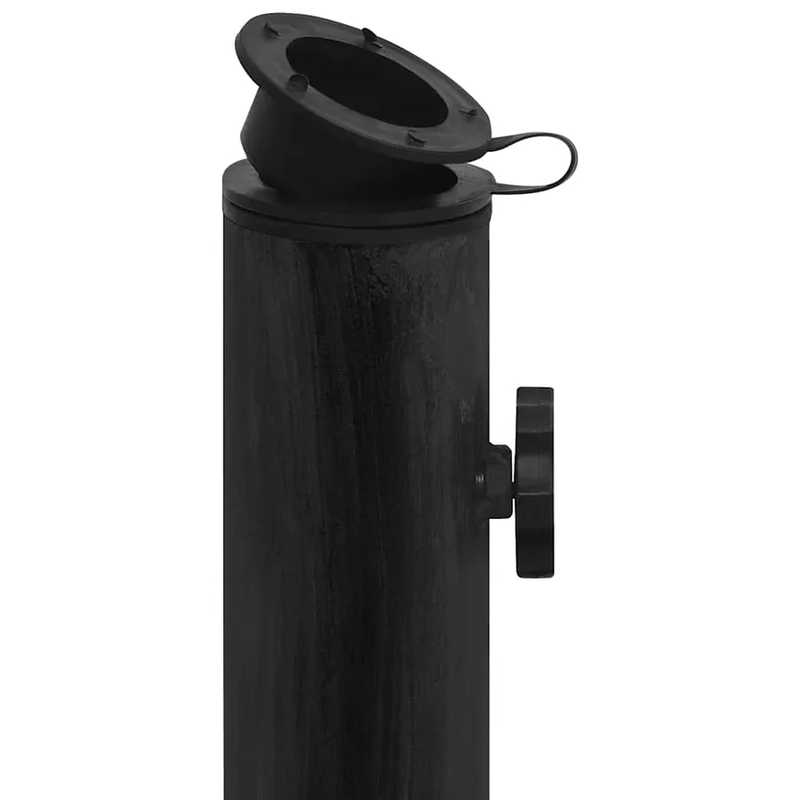 Socle de parasol Noir 44x44x31 cm Fonte - 8