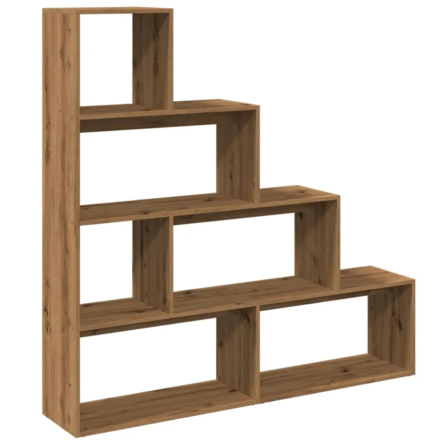 Étagère séparatrice de pièce à 4 niveaux chêne artisanal - 2