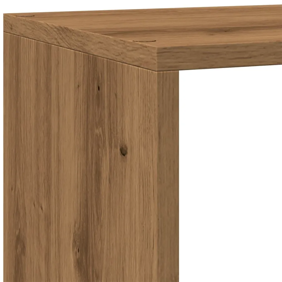 Étagère séparatrice de pièce à 4 niveaux chêne artisanal - 9
