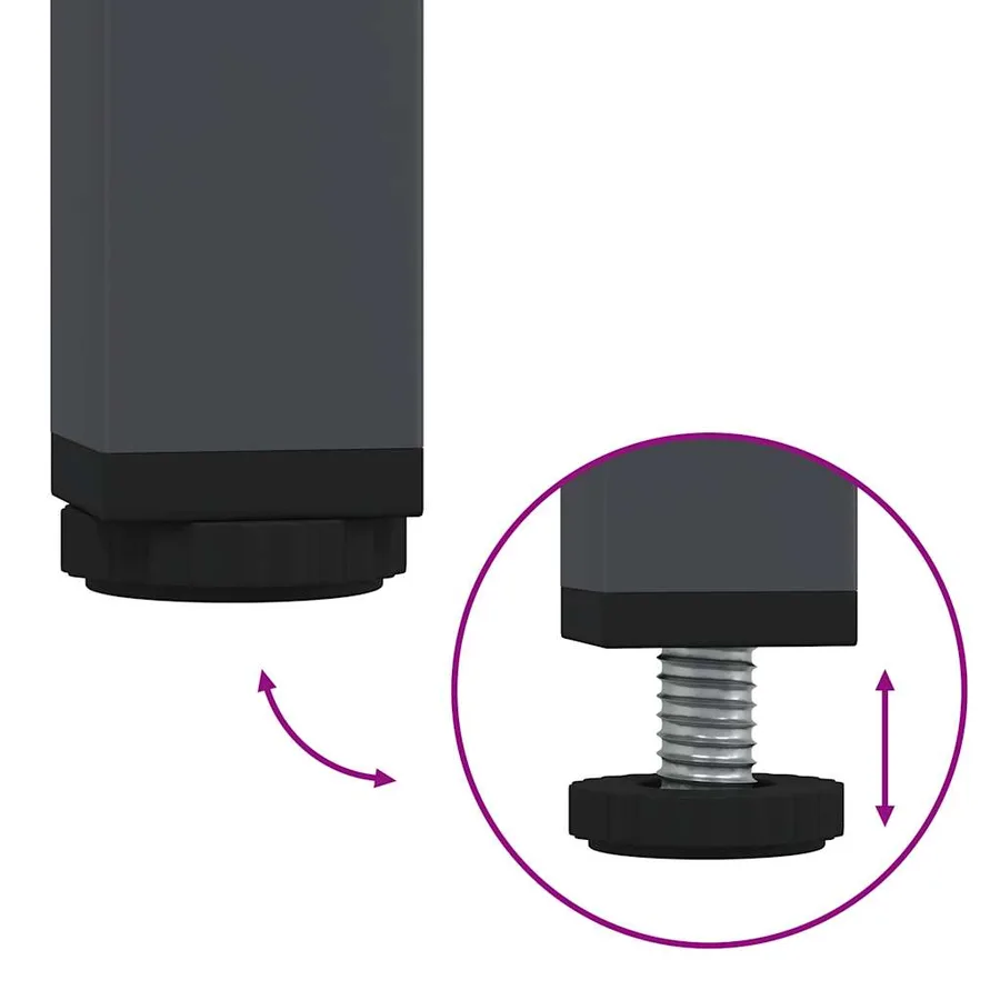 Meuble TV anthracite 101,5x39x43,5 cm acier laminé à froid - 8