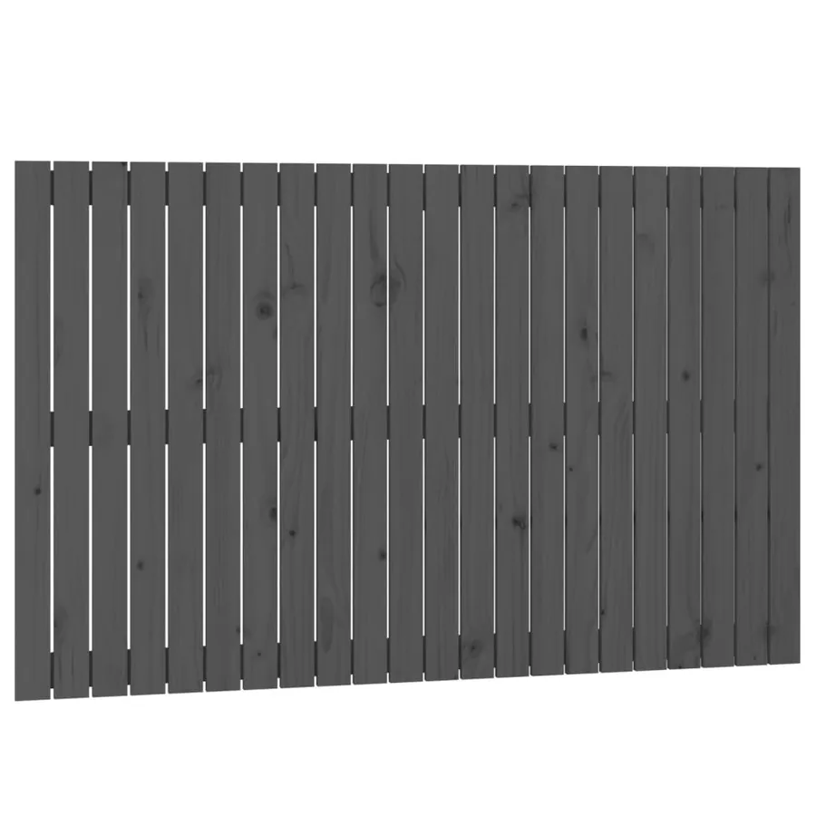 Tête de lit murale Gris 140x3x90 cm Bois massif de pin - 2