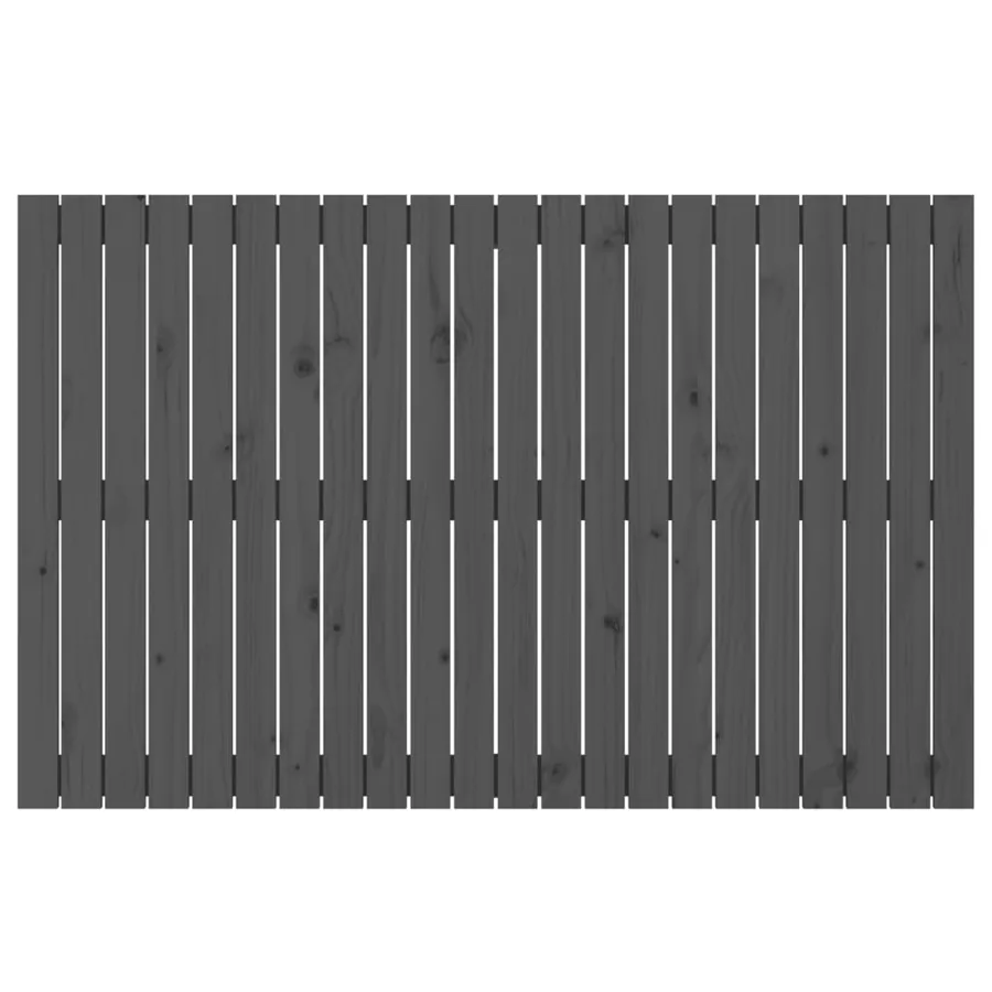 Tête de lit murale Gris 140x3x90 cm Bois massif de pin - 4