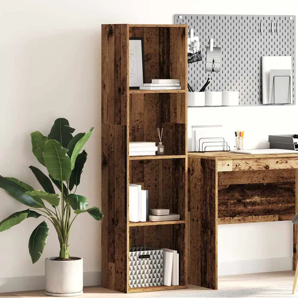 Bibliothèque vieux bois 40x30x152 cm bois d'ingénierie