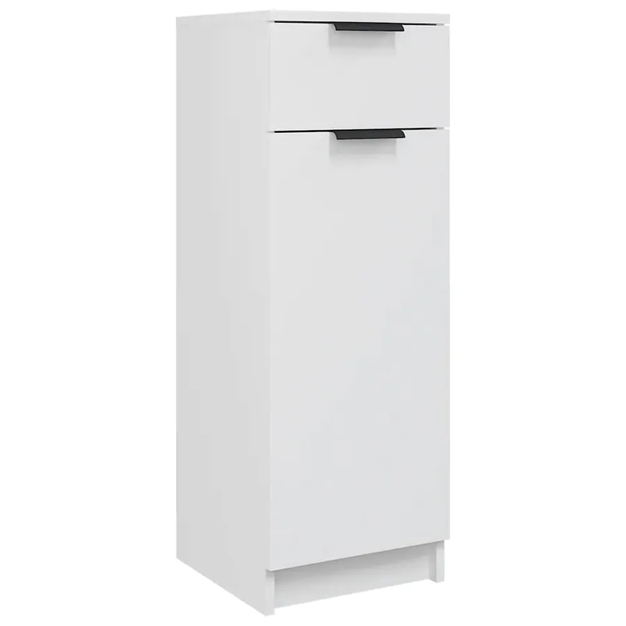 Armoire de salle de bain blanc 32x33,5x90 cm bois d'ingénierie - 2