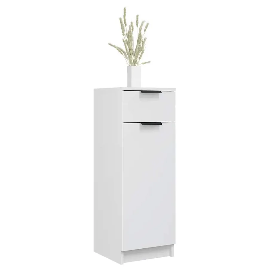 Armoire de salle de bain blanc 32x33,5x90 cm bois d'ingénierie - 4