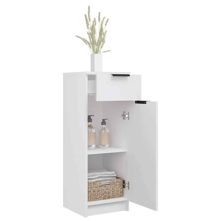 Armoire de salle de bain blanc 32x33,5x90 cm bois d'ingénierie - 5