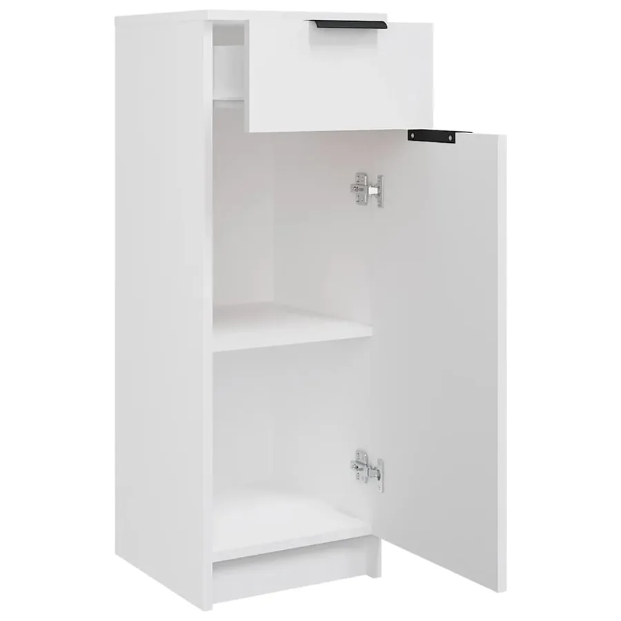 Armoire de salle de bain blanc 32x33,5x90 cm bois d'ingénierie - 7