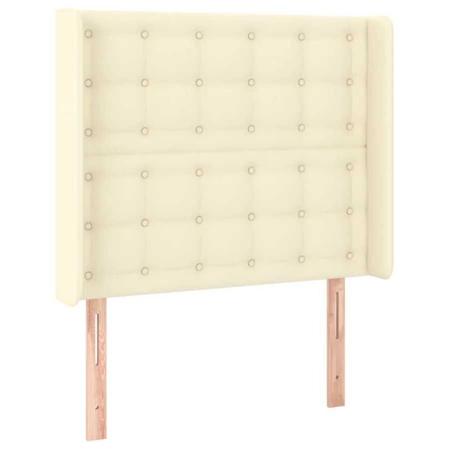 Tête de lit avec oreilles Crème 83x16x118/128 cm Similicuir - 2