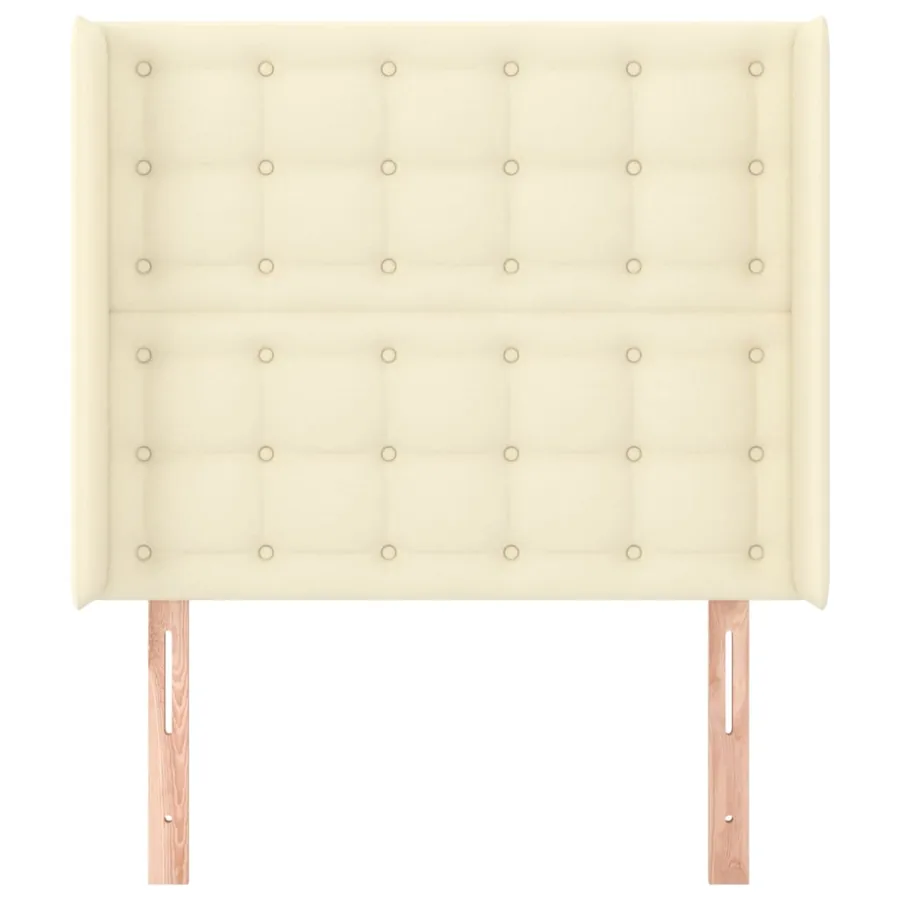 Tête de lit avec oreilles Crème 83x16x118/128 cm Similicuir - 3