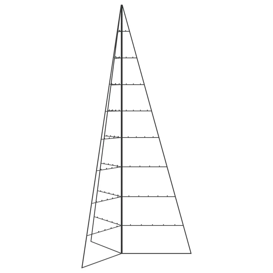 Arbre de Noël en métal pour décoration noir 210 cm - 3