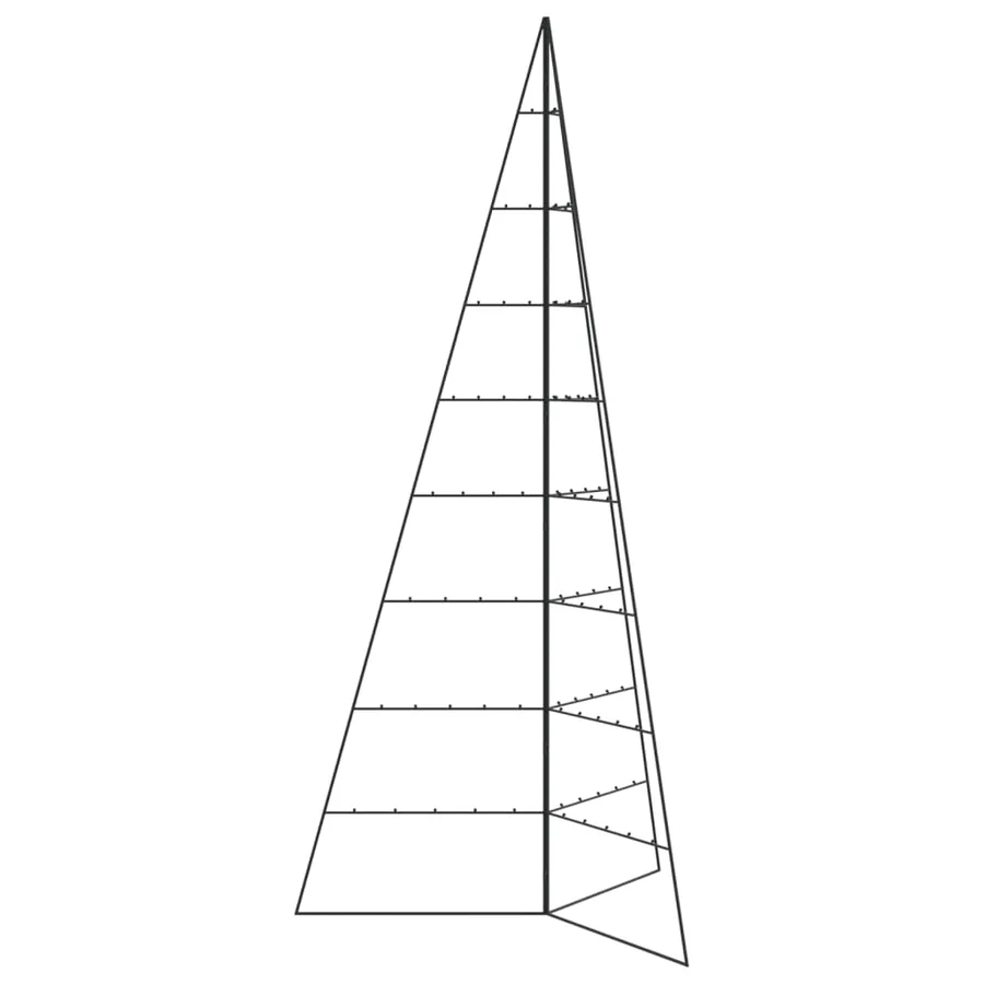 Arbre de Noël en métal pour décoration noir 210 cm - 4