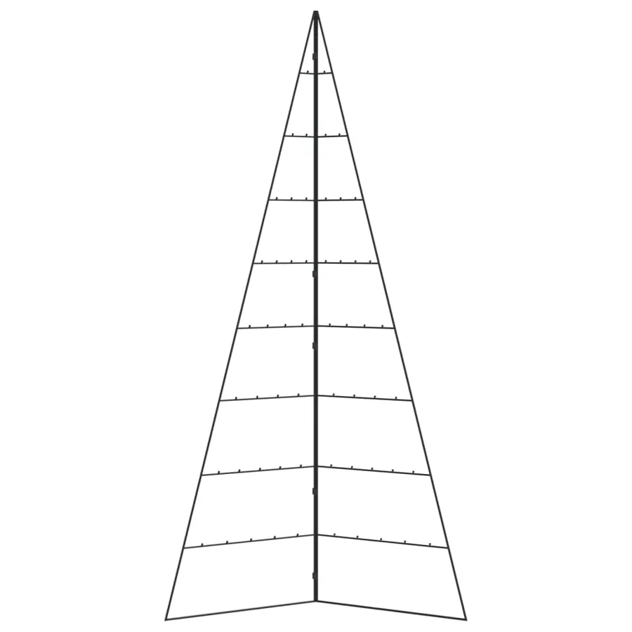 Arbre de Noël en métal pour décoration noir 210 cm - 5