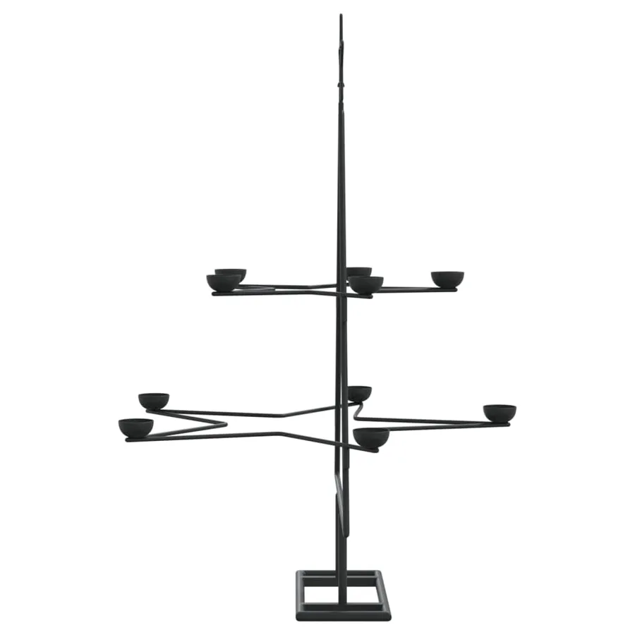 Arbre de Noël en métal pour décoration noir 75 cm - 5