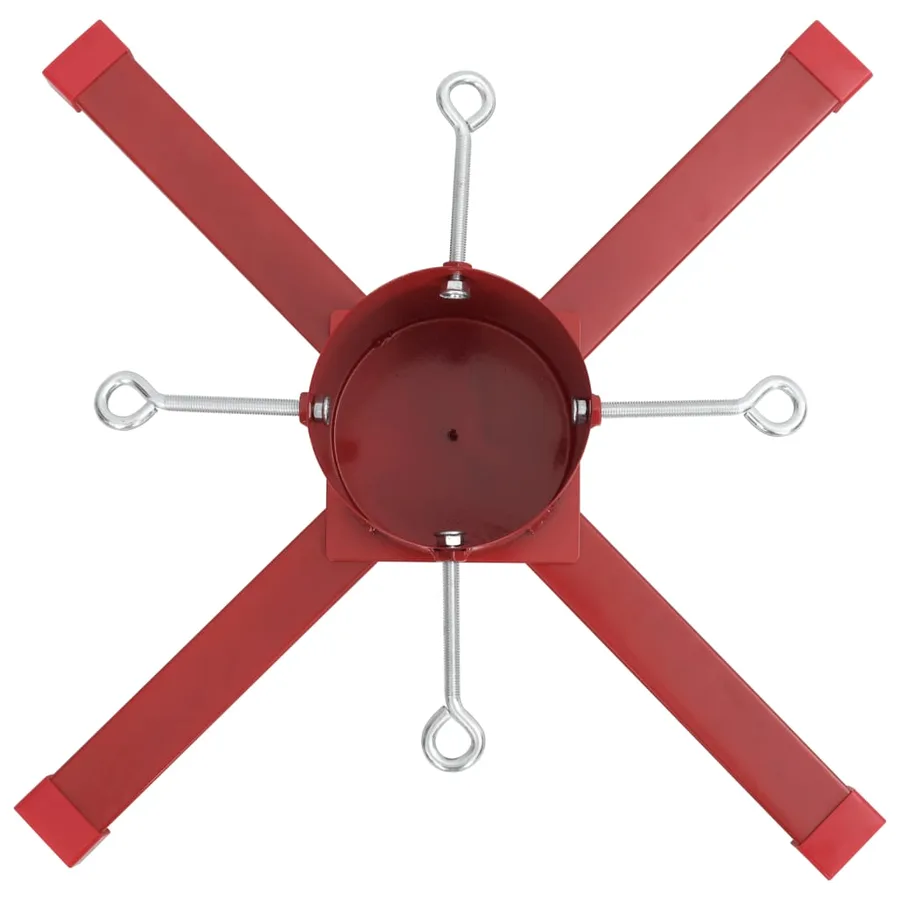 Support de sapin de Noël rouge 61x61x15,5 cm - 6