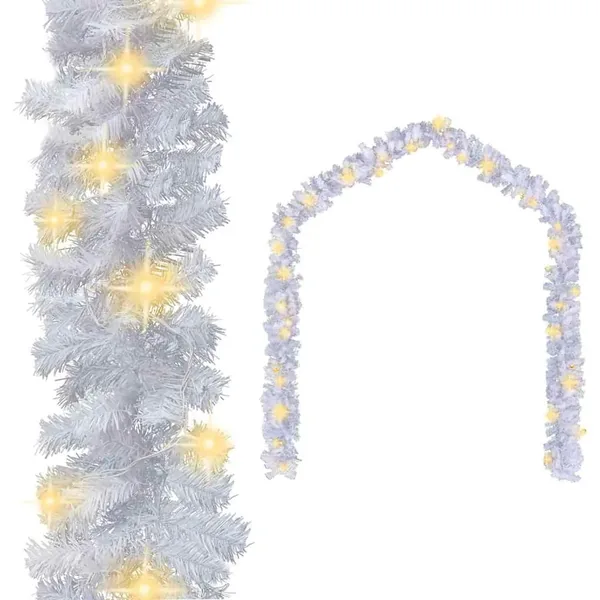 Guirlande de Noël avec lumières LED 5 m Blanc