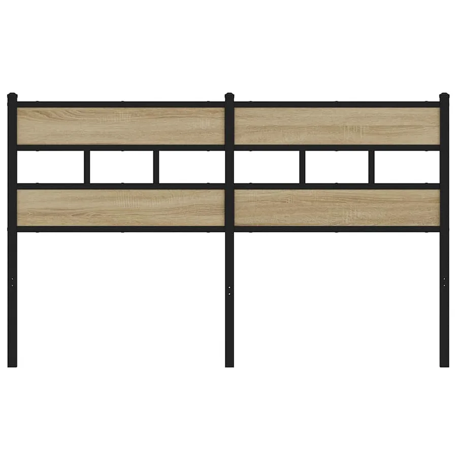 Tête de lit de remplacement chêne sonoma 160 cm fer et bois d’ingénierie - 3