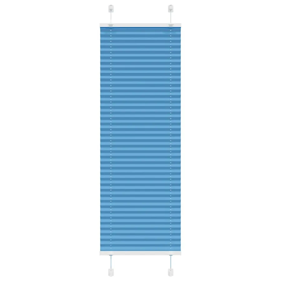 Store plissé bleu 45x100 cm largeur du tissu 44,4 cm polyester
