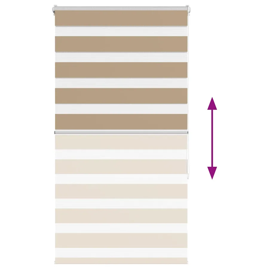 Store zèbre marron sable largeur du tissu 65,9 cm polyester - 5