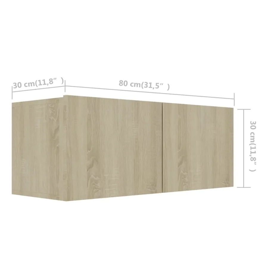 Ensemble de meuble TV 5 pcs Chêne sonoma Bois d'ingénierie - 8