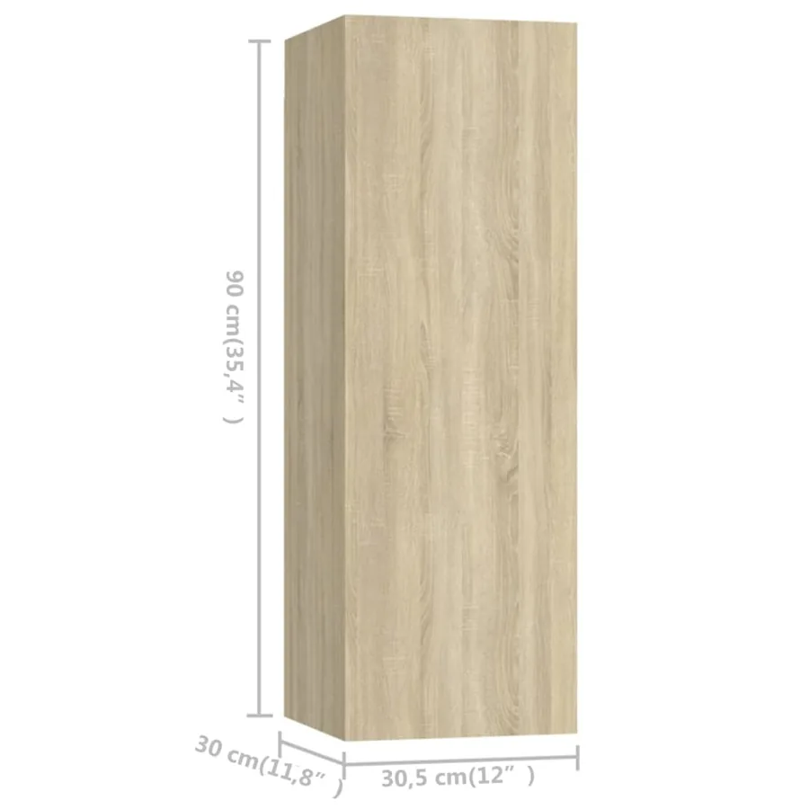 Ensemble de meuble TV 5 pcs Chêne sonoma Bois d'ingénierie - 9