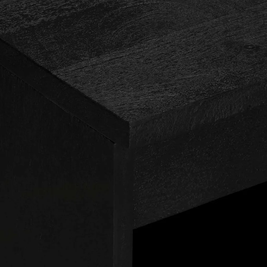 Buffet noir 60x33x75 cm bois d'ingénierie - 6