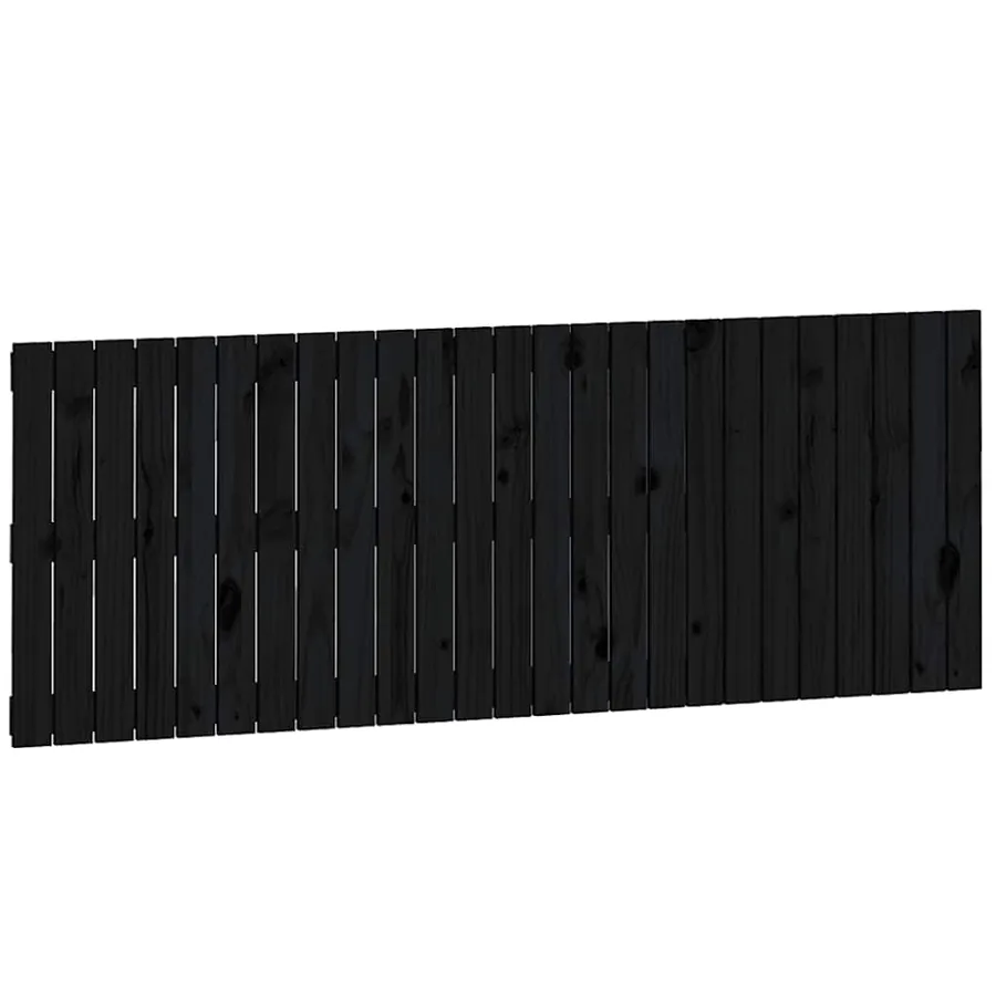 Tête de lit murale Noir 159,5x3x60 cm Bois massif de pin - 2