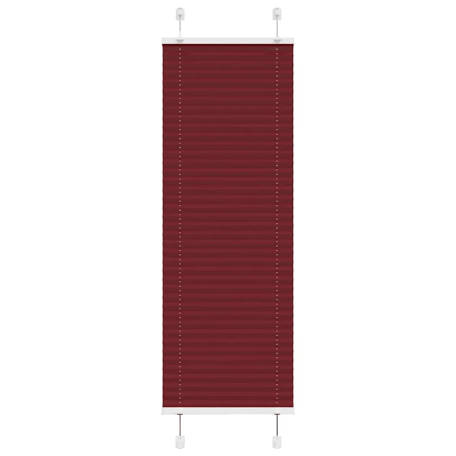 Store plissé rouge bordeaux 45x150 cm largeur du tissu 44,4 cm
